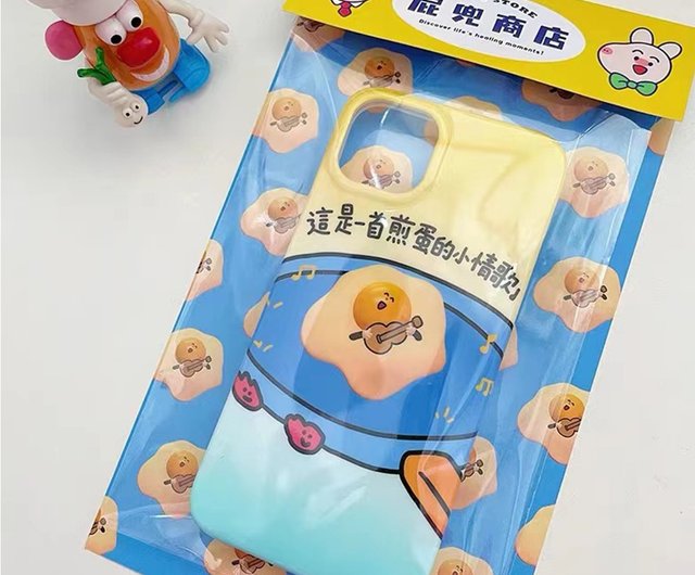 目玉焼きの小さなラブソングです 電話ケースiphone半透明オールインクルーシブ光沢のあるソフトシェル ショップ Pido Store スマホアクセサリー Pinkoi