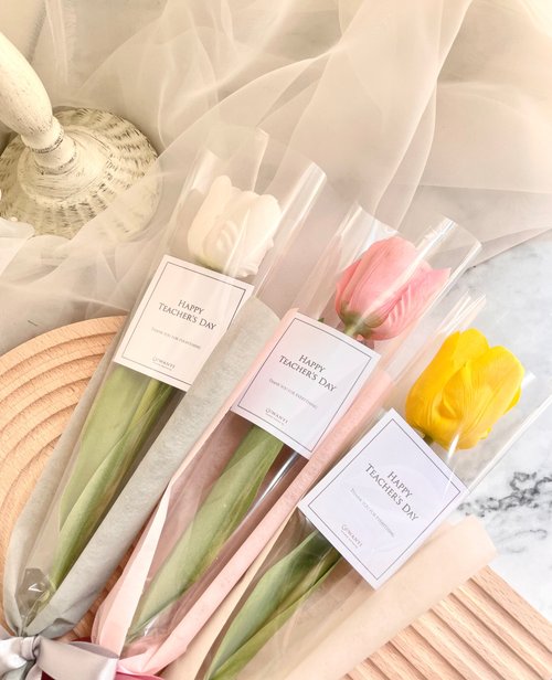 WANYI 玩藝花坊 韓式鬱金香質感花束 乾燥花 永生花 情人節 生日禮物 交換禮物