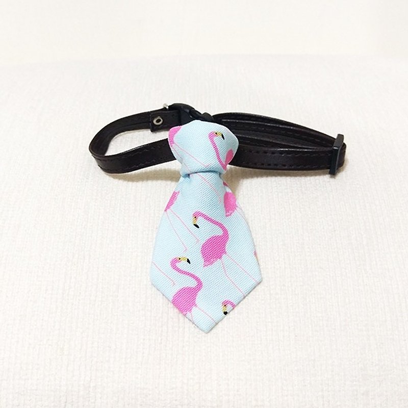Ella Wang Design Tie Pet Bow Tie Dog and Cat Gentleman Blue-Red Crane - Collars & Leashes - Cotton & Hemp Blue