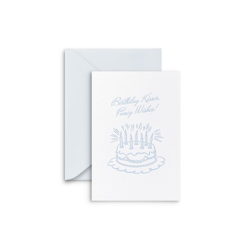 Birthday Kisses, Fancy Wishes! - Cards & Postcards - Paper Blue