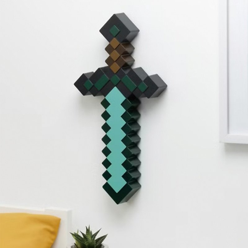 [Minecraft Wheat Block] Minecraft Diamond Sword 3D Shape Lamp Shape Night Light - Lighting - Plastic 