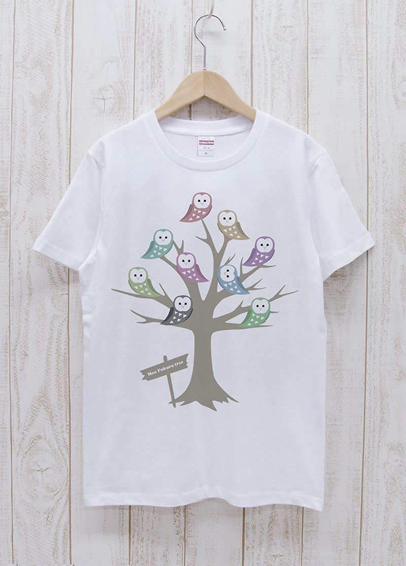 Men Fuku6 Tee Men Fukuro Tree White / R008-T-WH - Unisex Hoodies & T-Shirts - Cotton & Hemp White