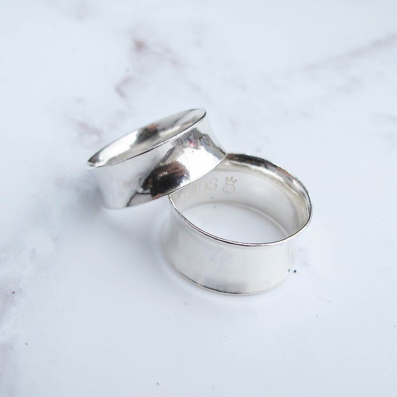 DIY handmade silver jewelry teaching volume | concave sterling silver couple ring | - งานโลหะ/เครื่องประดับ - เงินแท้ 