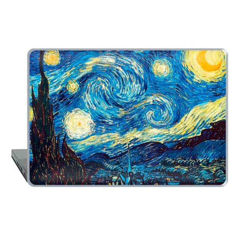 塑膠 平板/電腦保護殼 藍色 - Van Gogh Starry Night Macbook case MacBook Air MacBook Pro Retina hard case 1508