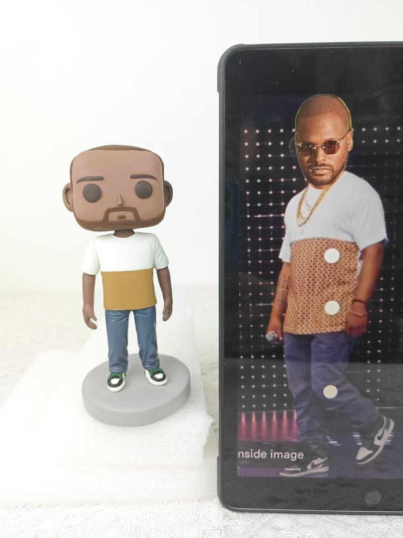 【客製化3D人像公仔】訂製手工Funko Pop男生朋友老公生日禮物 - 公仔/玩偶 - 黏土 多色