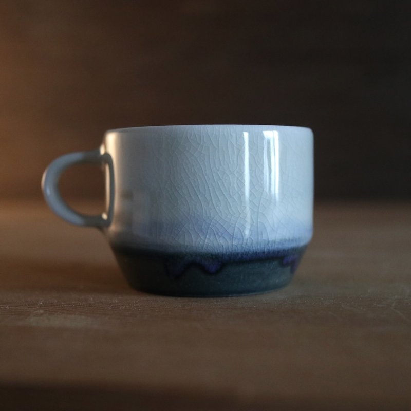 清墨・柴燒咖啡杯 - 咖啡杯 - 瓷 白色