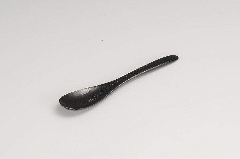 栗っこティースプーン　黒摺 - 箸・箸置き - 木製 ブラック