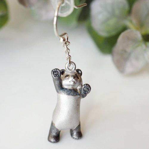 naturama 立ちパンダピアス、イヤリング