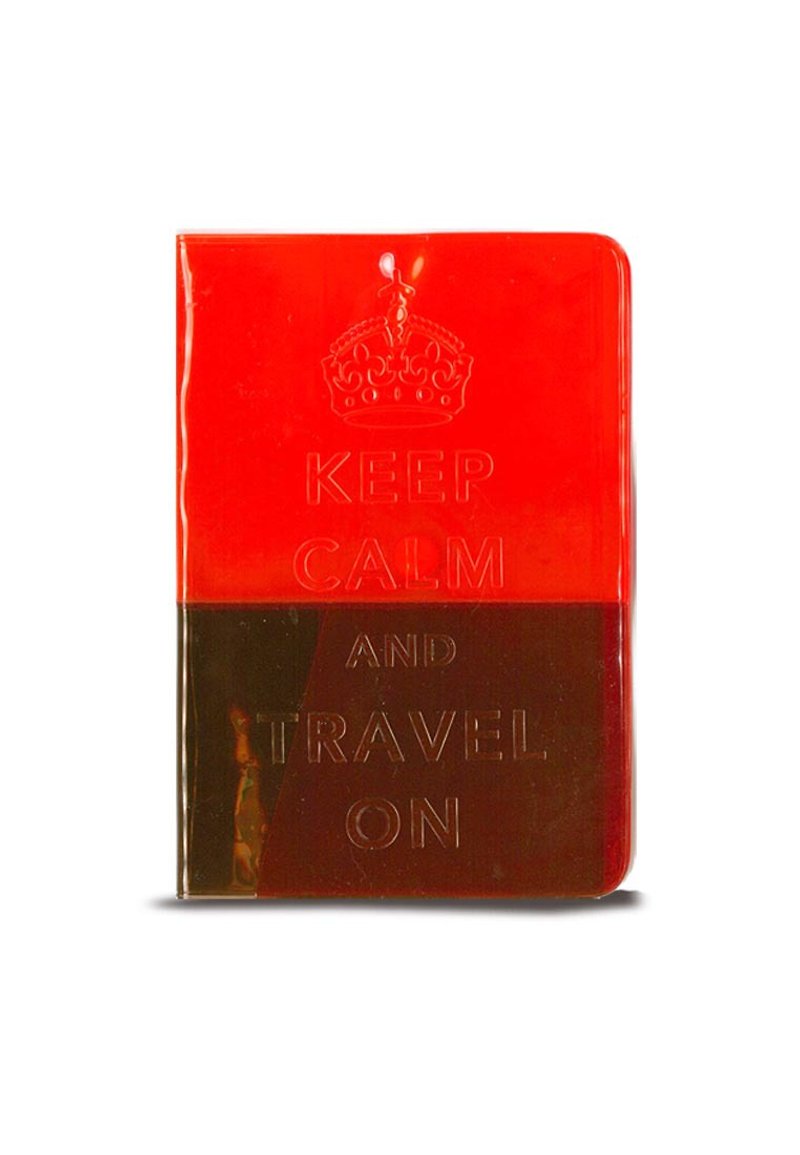 Keep Calm & Travel On Neon Jelly Passport Holder - Orange Brown - Passport Holders & Cases - Plastic Orange