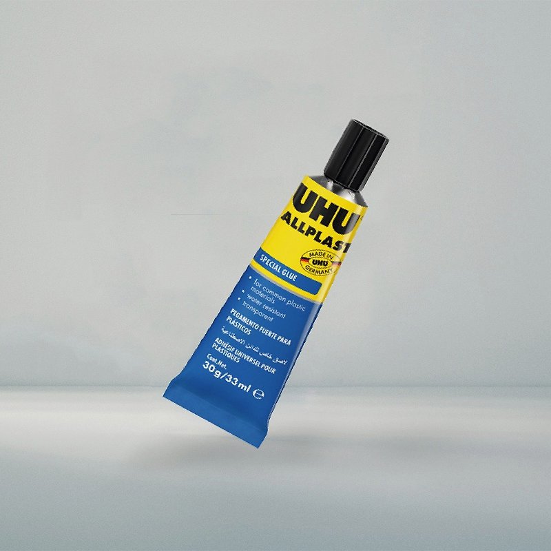 German UHU plastic special glue 33ML (original genuine product) - อื่นๆ - วัสดุอื่นๆ สีน้ำเงิน