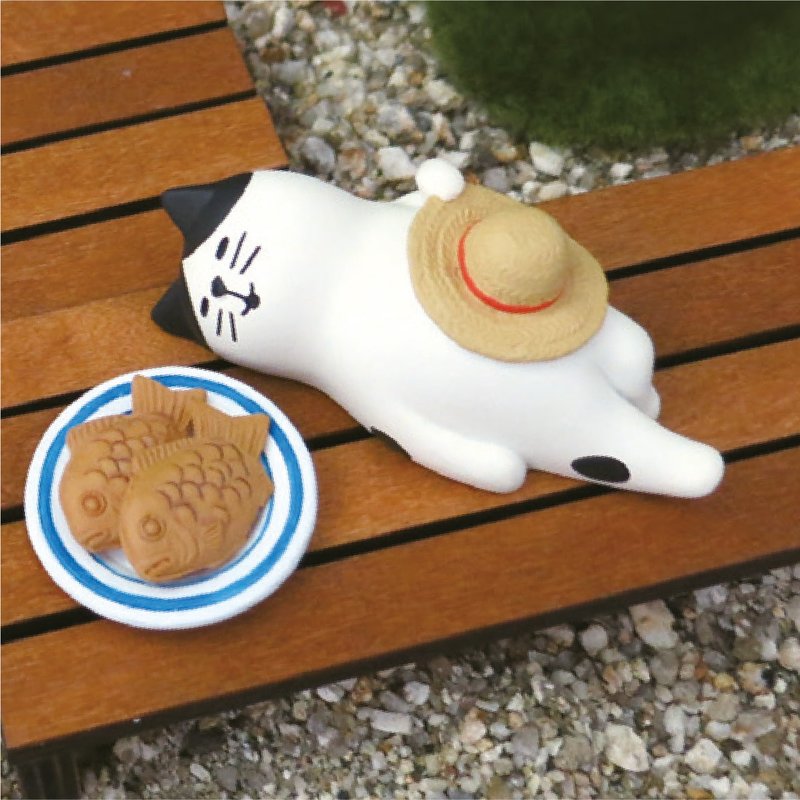 日本Decole Concombre - 旅猫シリーズ - 置物 - レジン 多色