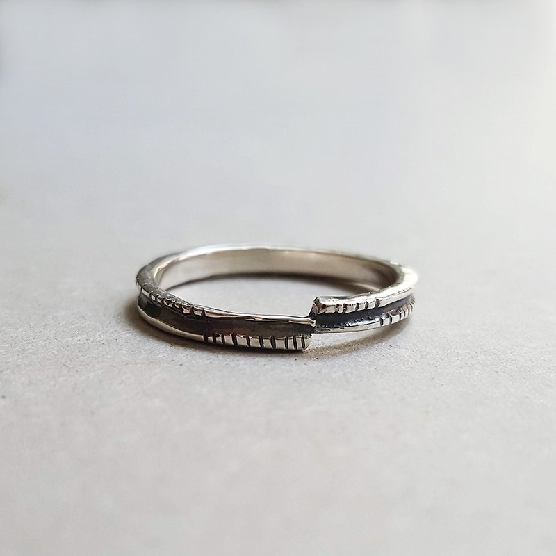 Intersection hand-forged Silver ring - General Rings - Silver Silver