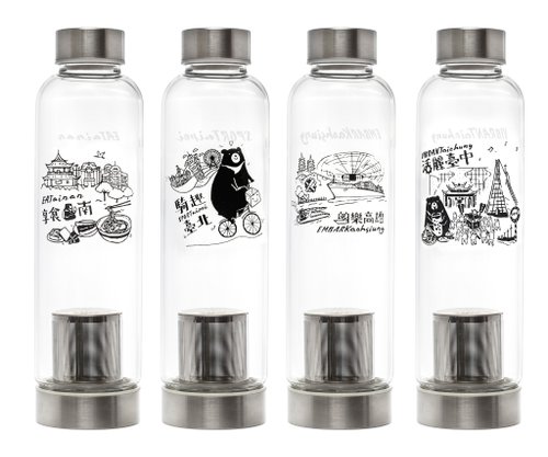 bolei 鉑禮 環保水瓶 臺灣熊好-城市系列茶飲瓶 - 舶樂高雄