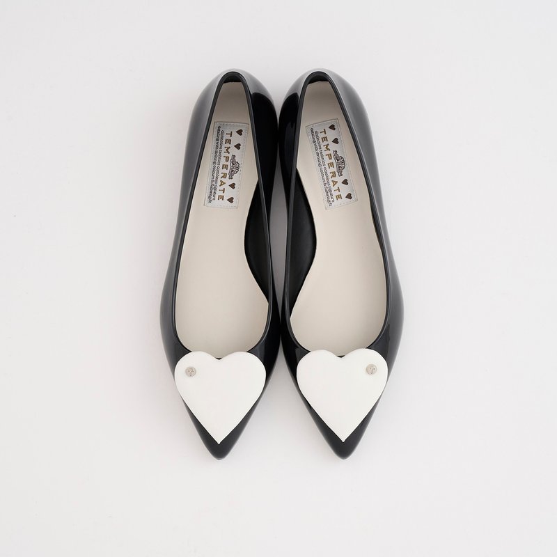 SP-AMINA (BLACK) PVC POINTED TOE FLATS Pointed toe pumps - รองเท้ากันฝน - วัสดุกันนำ้ สีดำ