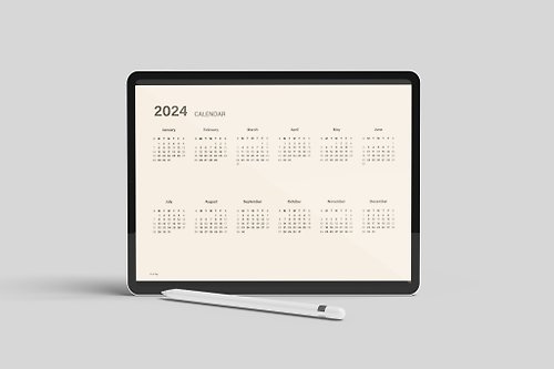 A Day Planner 每日手札 2024 數位筆記 下半年限定版: 莫蘭迪色系 x 無印風格 | 自動跳轉