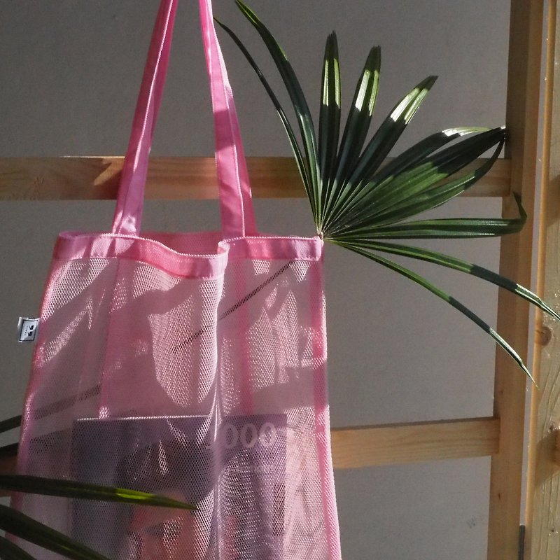 PINK CLEAR BAG - 側背包/斜孭袋 - 聚酯纖維 粉紅色