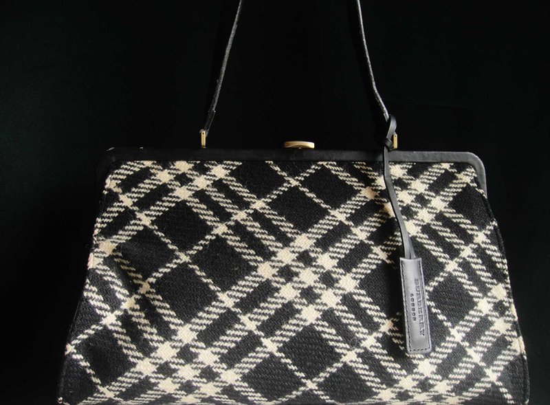 [Old Time OLD-TIME] Early second-hand old bag Burberry handbag - กระเป๋าถือ - วัสดุอื่นๆ หลากหลายสี