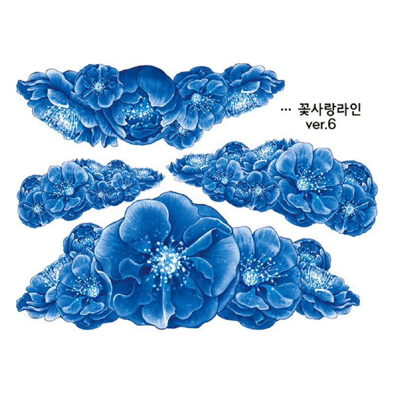 Flower love line 4types (blackraccoon) Vintage collage design paper sticker - 貼紙 - 紙 多色