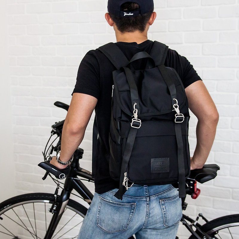RITE x Auburn co-branded twins bag backpack Christmas gift exchange gift boyfriend gift - Backpacks - Waterproof Material Black