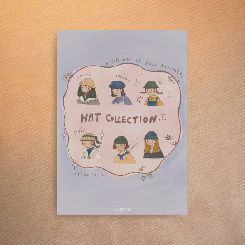 Hat Collection | A4 Poster - Posters - Paper Multicolor