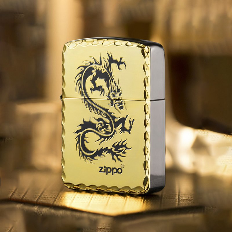 【ZIPPO官方旗艦店】 1941復刻金龍防風打火機 ZA-1-18A - 其他 - 銅/黃銅 金色