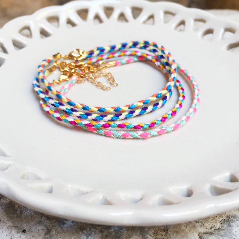 Lucky rope | Bohemian style | Bracelet - Bracelets - Cotton & Hemp Multicolor
