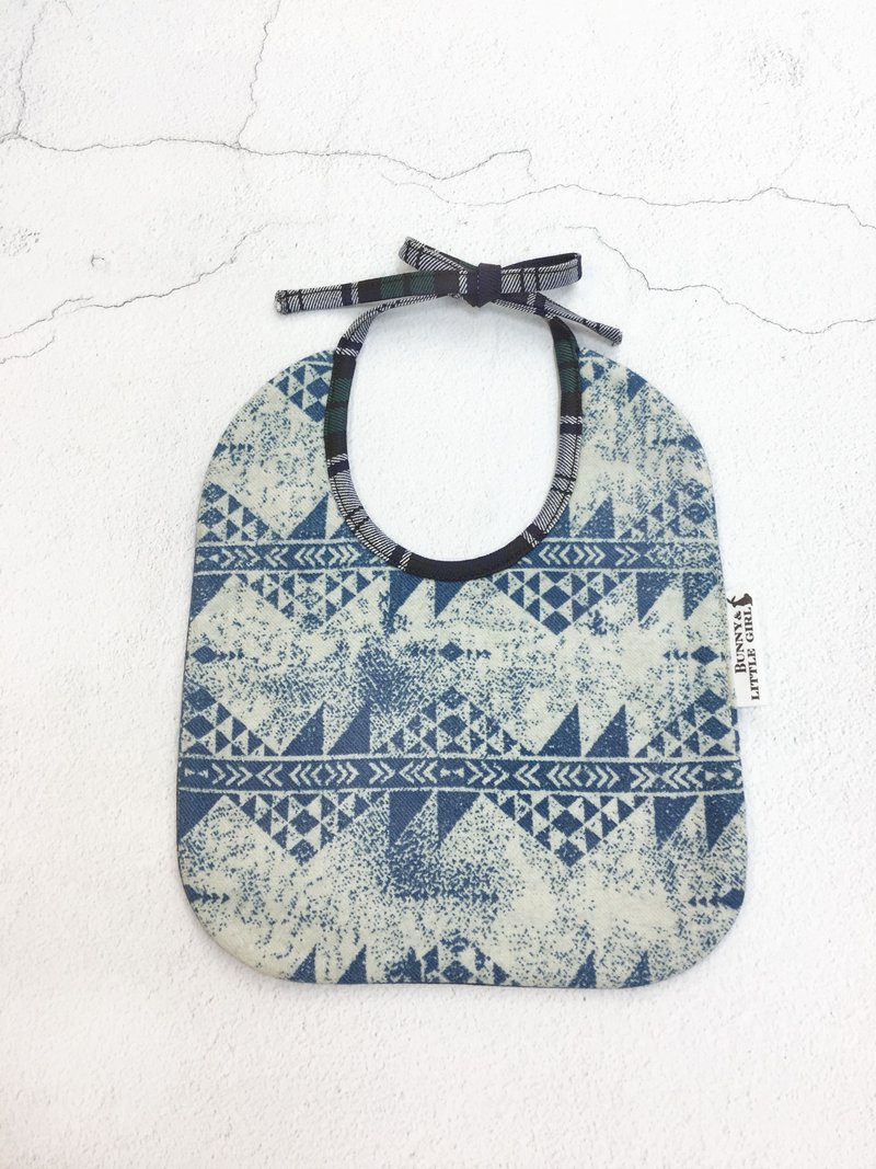 Double-sided bib-blue denim style strap - Bibs - Cotton & Hemp Blue