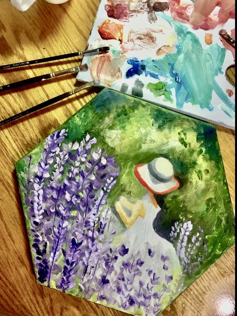 Lavender girl - Customized Portraits - Other Materials 