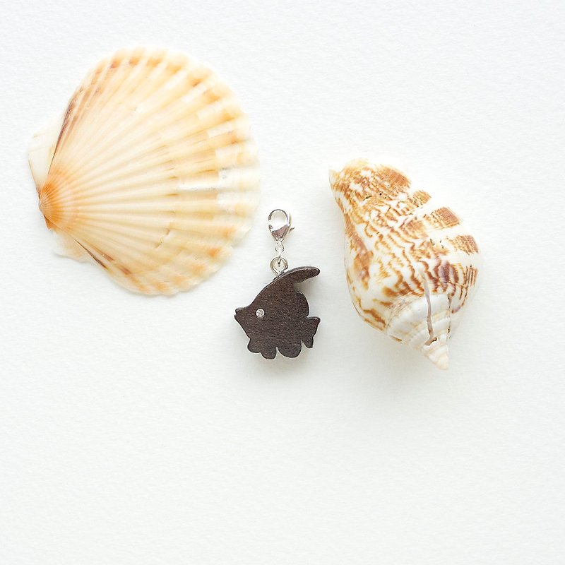 Fish wooden charm - Charms - Wood Brown