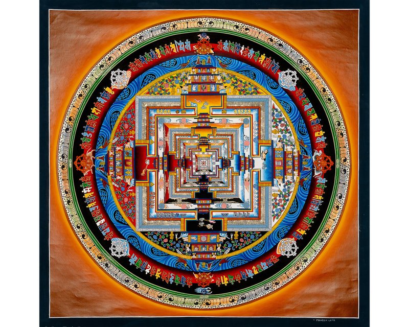 神秘的時輪曼陀羅 內在平靜 - 壁貼/牆壁裝飾 - 其他材質 多色
