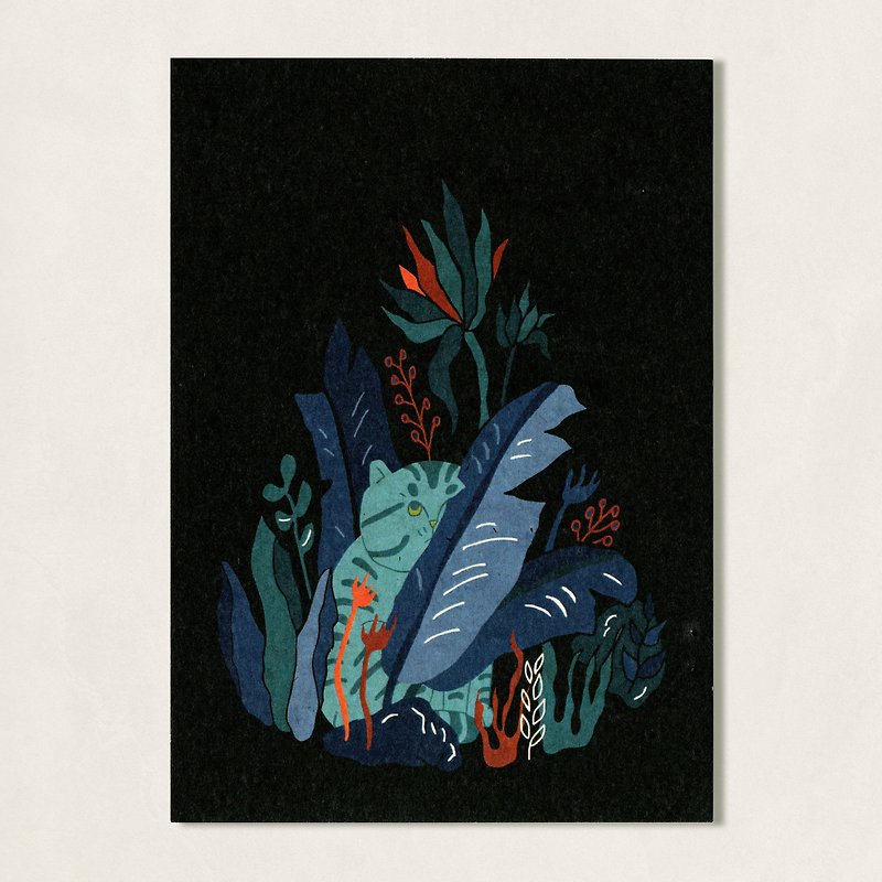 Biandong Postcard / Jungle - การ์ด/โปสการ์ด - กระดาษ สีดำ