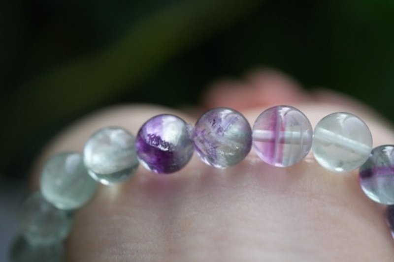 Rainbow glossy fluorite bracelet s1054 - Bracelets - Gemstone 