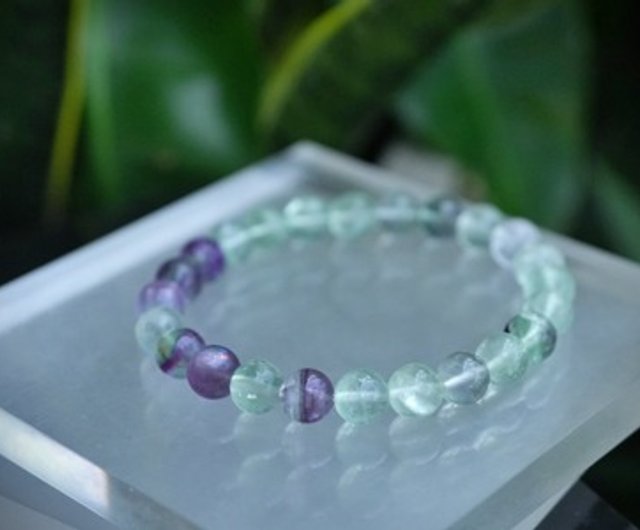 ★虹入りグリーンフローライト 17ミリ珠 ブレスレット(SA) ☆虹入りグリーンフローライト 17ミリ珠 ブレスレット(SA)