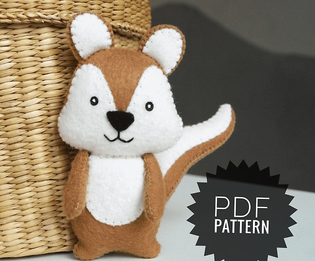 DIY Mini Felt Animals Sewing Kit, Make Your Own Woodland Bunny, Squirrel  and Mushroom 