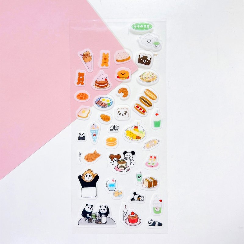 ハッピー Tea Day Series - Tea House / Washi Roll Type Sticker - Stickers - Paper Multicolor