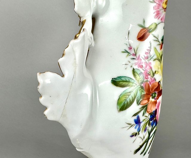 花瓶アンティーク古いパリ手描きのパリの装飾ロマンチックなシーンフランス - ショップ HappyDuckVintage 花瓶・植木鉢 - Pinkoi