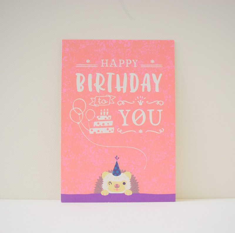 postcard: Happy Birthday to you. - การ์ด/โปสการ์ด - กระดาษ สีแดง
