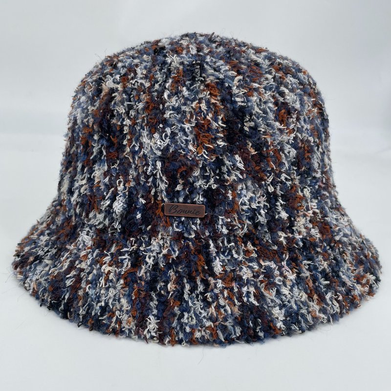 Oasis Wool Bucket Hat-Dark Blue - หมวก - ขนแกะ สีน้ำเงิน