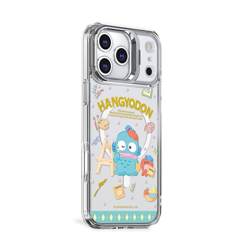 三麗鷗 iPhone 全系列 防震雙料隱形立架磁吸手機殼-藝術家漢頓 - 手機殼/手機套 - 其他材質 多色
