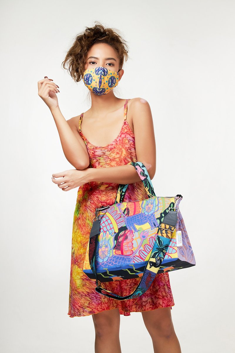 MAMAD BAG - MUCKY Lion rainbow - Handbags & Totes - Cotton & Hemp 