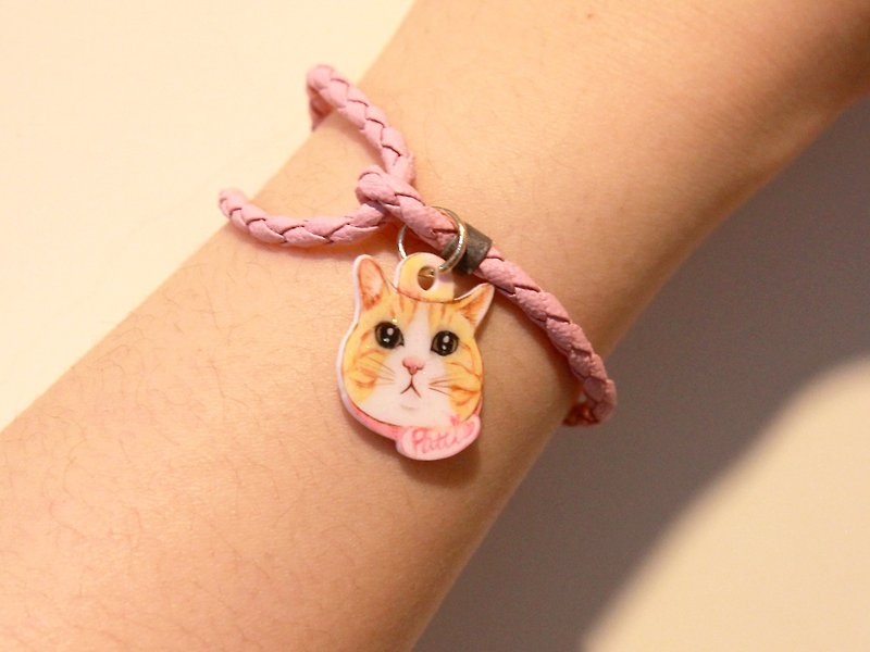 Custom Pet Hanging - Pink Rope Bracelet - Other - Other Materials 