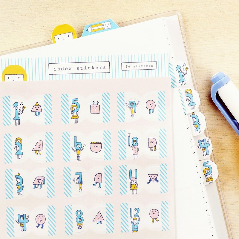 Monthly Index Stickers - Stickers - Paper Pink