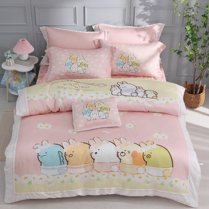 Bed bag pillowcase dual-purpose quilt set-corner buddy-picnic party-100% Tencel - ผ้าห่ม - ผ้าไหม 