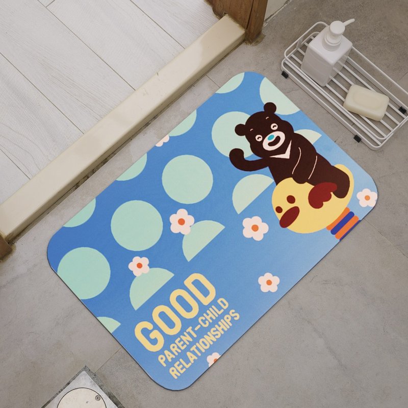 【BRAVO! BEAR】Soft diatomaceous earth absorbent floor mat (58cm x 38cm) - พรมปูพื้น - เส้นใยสังเคราะห์ 