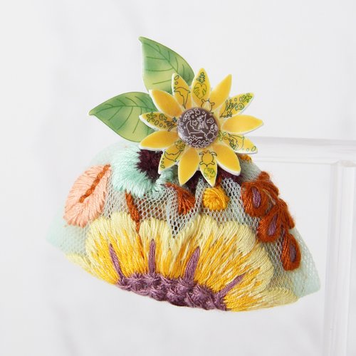 ひまわりの花びら イエローオニキス ラフカット 一粒 ピアス 14kgf ひまわりの花びら イエローオニキス ラフカット 一粒 ピアス 14kgf