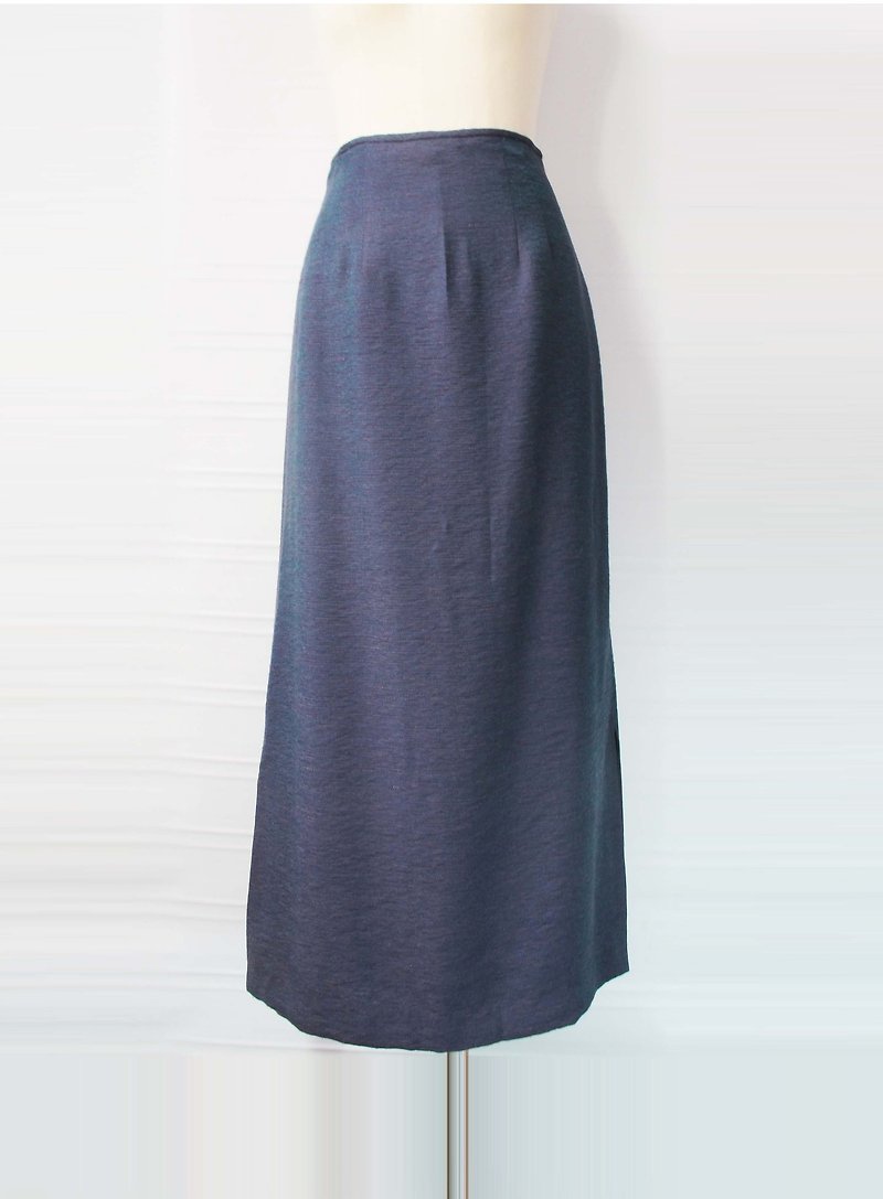 Wahr_紫藍壓紋長裙 - 裙子/長裙 - 其他材質 