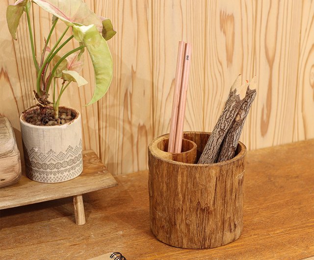 預訂】泰國製天然木筆筒Moonstar House 星月屋｜筆筒/筆座人氣榜