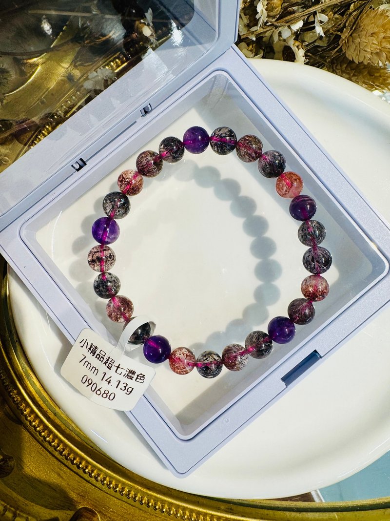 Already pre-ordered a set of 108 natural mineral multi-explosion full mineral super seven pick beads - Bracelets - Crystal Multicolor