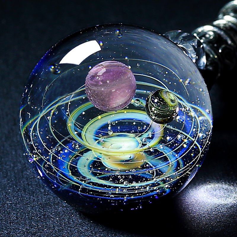 Japan Galaxy Pendant Necklace,Universe Glass,Space Cosmos Design,Handmade - Necklaces - Glass 