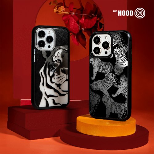 The Hood Pinkoi 旗艦店 iPhone13老虎圖案鏡面保護殻手機殻case iPhone12,iphone11